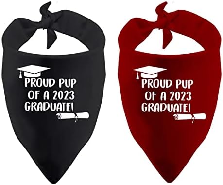 2 Csomag Érettségi Kutya Pet Kendő Büszke Pup Egy 2021/2022 Diplomás Kutya Kendő Érettségi Bejelentés Ajándék (Pup 2023 Diplomás 2 Csomag)