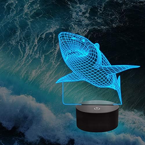 Lampeez Shark Night 3D-s Asztal Íróasztal Illúzió LED Lámpa,16 Szín a Távoli Változás Szoba lakberendezés Karácsonyi Születésnapját
