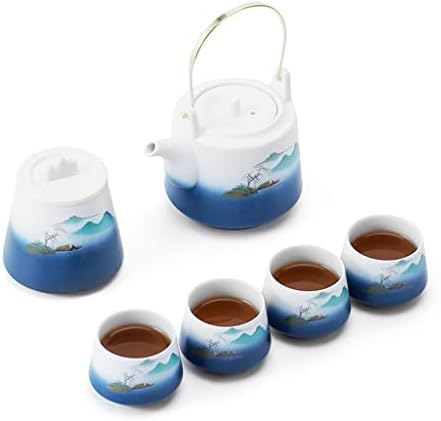 HDRZR Shanshui Emelő Nyaláb Füvet Kung Fu Tea Set Pot Négy Csésze Doboz Készlet