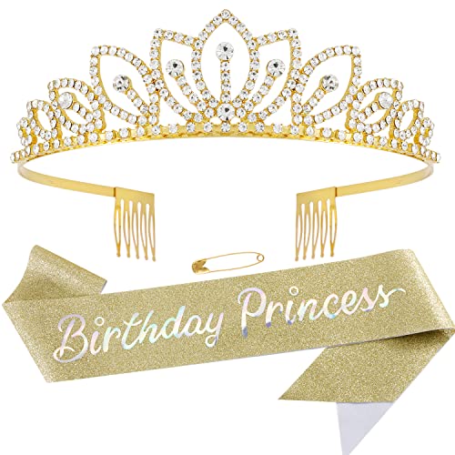 Didder Szülinapos Hercegnő Korona Szárny, a Lányok, Nők, Szülinapos Szárny valamint a Tiara Rose Arany Szülinapi Crown Princess