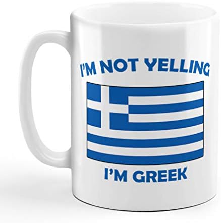Nem Kiabálok én görög Görögország Görögök Kerámia Kávés Bögre Tea Csésze Ünnep a Karácsony, a Hanuka Ajándék Férfi & Nő