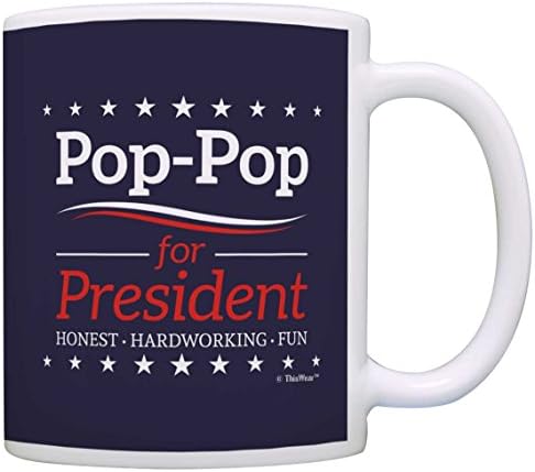 ThisWear Nagyapa Születésnapi Ajándékok Papi Elnök Vicces Apák Napi Ajándék Bögre Tea Csésze Kék