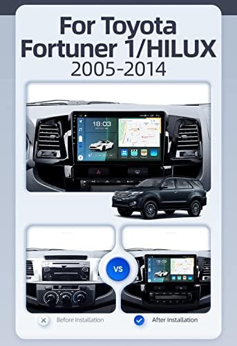 Android 11 autórádió Hifi Toyota Fortuner 1 HILUX 2005-2014 9 Hüvelykes érintőképernyő Beépített Carplay Android Auto Kormány Irányítja