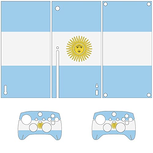 Argentína Zászló Xbox SeriesX Konzol, Valamint Vezérlő Bőr Vinil-Bőr Matrica Takarja Csomagolás(Xbox seriesX)