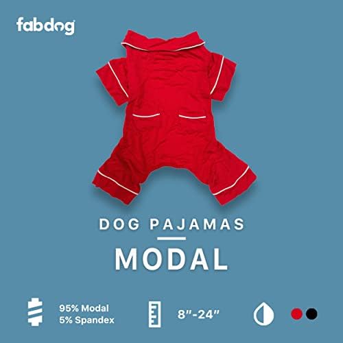 Fabdog Szuper Puha 16 Modális Kutya Piros Pizsama Közepes Megfelelő Emberi Modális Piros Készlet Pizsama Csomag