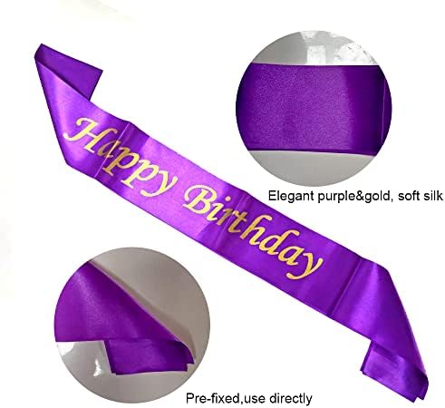 yujiaonly 10. Születésnapi Party Dekoráció Lila Boldog Szülinapot Papír, Banner Lila 40inch a 10-es Számú Boldog szülinapot Szárny