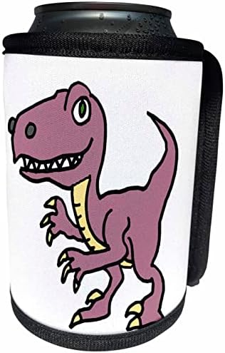 3dRose Vicces, Aranyos Lila Velociraptor Dinoszaurusz Rajzfilm - Lehet Hűvösebb Üveg Wrap (cc-362124-1)