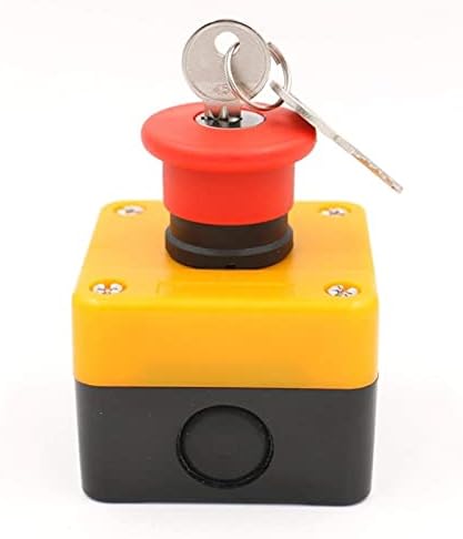 TINTAG 660v Piros Jel vészleállító Nyomógomb Kapcsoló &Kulcs