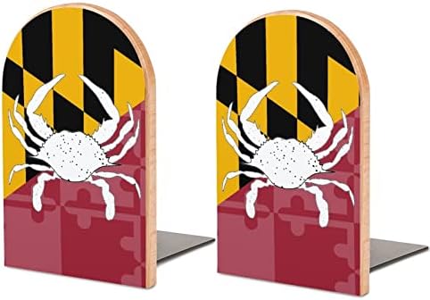 Maryland Zászló Rák Fa Könyvtámasz Nem Csúszós Könyv Áll A Könyv Birtokosa A Könyv Végül Nem Támogatja A Könyvespolc Polcok Dekoráció