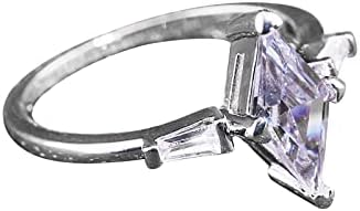 2023 Gyémánt Gyűrű a Nők, Eljegyzési Gyűrű, Ékszerek, Ajándékok 24 Csillogó Gyűrűk (Ezüst, 8)