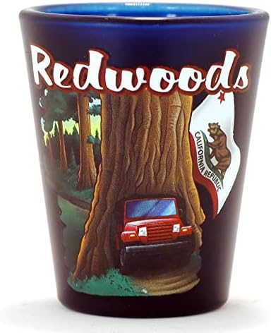 Kaliforniai Redwoods Állami Térkép Drive Thru Pohár