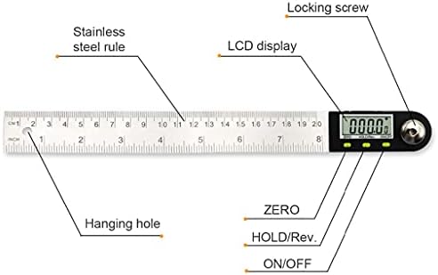 N/200mm /300 Mm-es Rozsdamentes Acél, Digitális Mérő Szög Inclinometer Szög Digitális Uralkodó Elektron Goniométer Szögmérő Szög