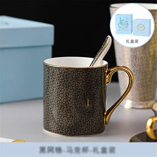 SDGH értékes porcelán kávéscsésze Szett Klasszikus Rács Bögre Tea Csésze Víz Kupa Haza Esküvői Társ díszdobozban