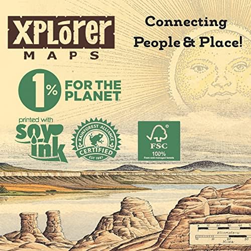 Xplorer Térképek, San Francisco Térkép Tok Tote fogantyúval - Bevásárlás Táska - Újrafelhasználható & Eco-friendly - Összecsukható Nylon