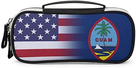 USA, Guam Zászló Ceruza Toll Esetben Hordozható Toll, Táska, Zip Utazási Smink Táska Írószer Szervezők a Home Office