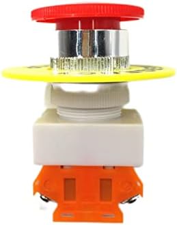 MGTCAR Piros Gomba kalapja 1NO 1NC DPST vészleállító Nyomógomb Kapcsolóval, AC 660V 10A Kapcsoló Berendezés, Lift Lift Reteszelés