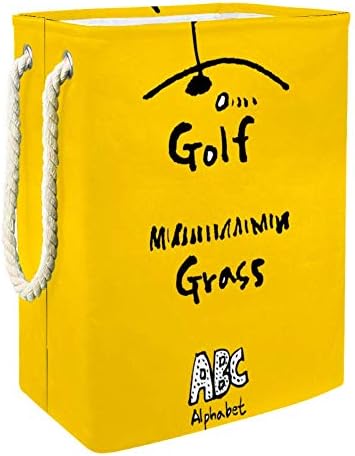 Unicey Ábécé Kalligráfia Golf Design Nagy Tároló Bin Összecsukható Szennyesben az Óvoda Akadályozza meg a Gyerekek Szobája