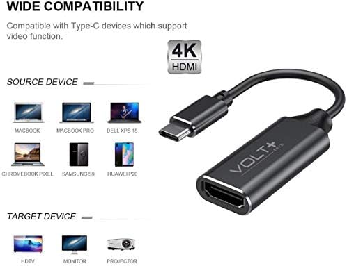 Művei VOLTOS PLUSZ TECH HDMI 4K USB-C Készlet Kompatibilis a Becsület 60 Szakmai Adapter Digitális Teljes 2160p, 60Hz Kimeneti!