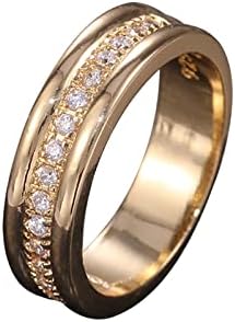 Pár Hercegnő csiszolt Gyémánt Meghatározott Gyűrű Divat Luxus Nők Eljegyzés, Esküvő Ékszer Több Ujj Gyűrű a Nők számára (Ezüst, 7)
