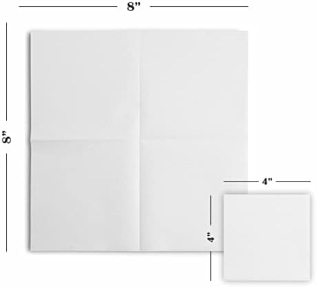 Egyszer használatos Fehér Koktél Szalvéta, Papír, 4 x 4 High-End Vászon-Szerű Ital Fél Négyzetméter Papír Szalvéta Csomag