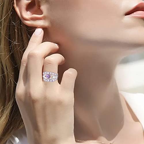 Csörög a Nők 2023 Születésnapi Ajándékok Teljes Gyűrű Csepp Vizet Szerető Alakú Gyémánt Divat Üreges Gyűrű Gyűrű