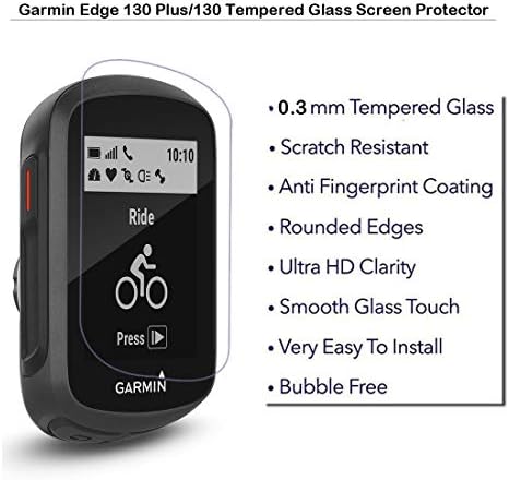 MOTONG A Garmin Edge 130 Plusz képernyővédő fólia - Edzett Üveg LCD Képernyő Védő Garmin Edge 130/130 Plusz,9 H Keménység,0,3 mm Vastagságú