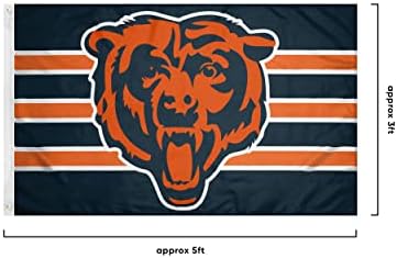 Chicago Bears NFL Nagy Logó Csapat Sáv Vízszintes Zászló