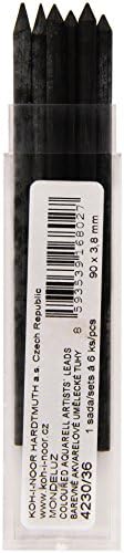KOH-i-NOOR Aquarell Színes Vezet 3,8 mm Átmérő 90mm Mechanikus Ceruza - Fekete Elefántcsont