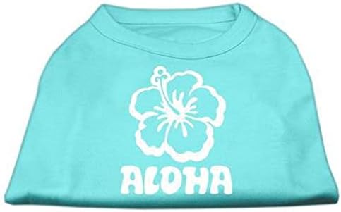Délibáb Pet Termékek Aloha Virág Képernyő Nyomtatás, Póló, X-Large, Baba Kék