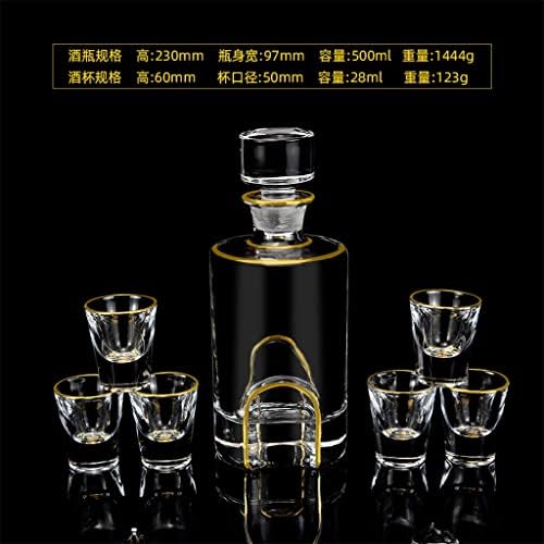 KJHD Arany-festett Üveg Haza Termékek Bohém Klasszikus Szellem Üveg Meghatározott Fény Luxurys Likőrös Üveg-sip-Set (Szín :