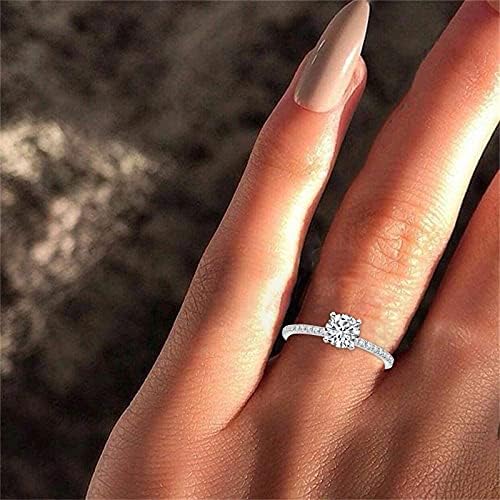 5-11 Alufelni Ajándék Gyűrű Strasszos Menyasszonyi Méret Ujj Gyűrű Ékszer Női Gyűrű Gyűrű 10-Es Méret (Fehér, 10)