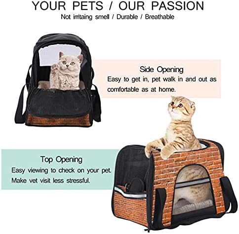 Kisállat Szállító Vörös téglafal Puha Oldalú Pet Travel Fuvarozók számára a Macskák,Kutyák, Kiskutya, Kényelmes, Hordozható, Összecsukható
