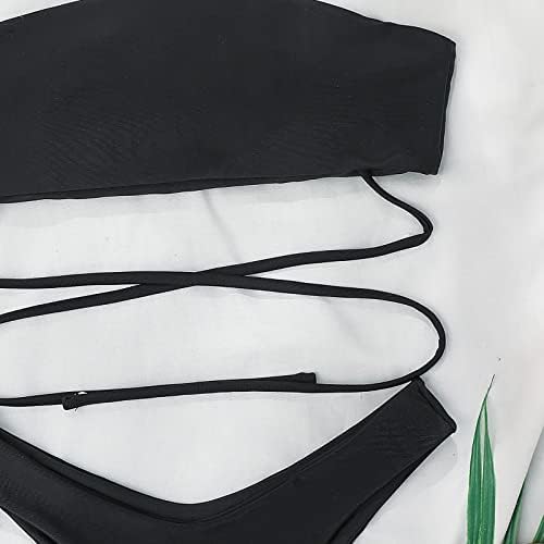Nyomtatás Szexi Fürdőruha Lace-up, illetve Kétoldalas Tinta Osztott Női Swimwears Tankinis Készlet