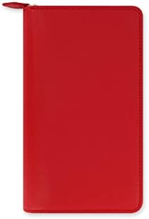 Filofax 17-022534 Saffiano Személyes Szervező, Kompakt Cipzáras, Piros