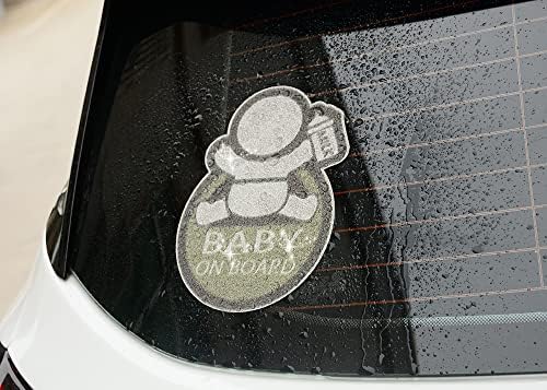 ODQODK Bling Baby On Board Matrica Alá Csillogó Díszíteni Autó Lökhárító Baba az Autóban Matrica Legjobb Biztonsági Jelek Matrica