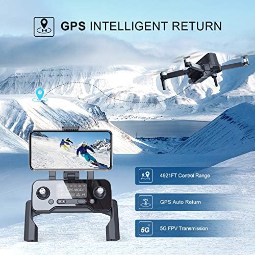 2-Tengelyes Gimbal GPS EIS Drónok a Kamera Felnőttek számára, 4K, Hosszú távú Sebességváltó, Automatikus Haza Követni, DEERC