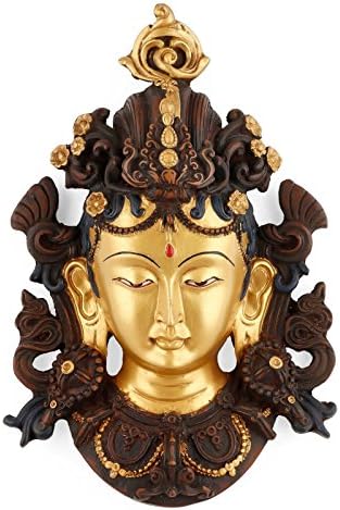 CraftVatika Tara Arcát Buddha Falra -, Fal -, Szobor, Fali Maszk, Fali Dekor,