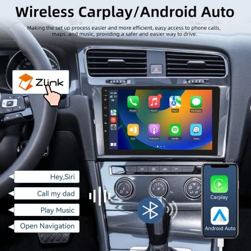 2G+32G Android Autó Sztereó Vezeték nélküli Carplay Android Auto,10.1 Érintőképernyő Dupla Din autórádió a Navigációs GPS-Egység, WiFi, Bluetooth