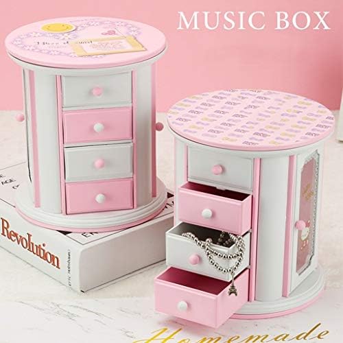 INJIE Music Box Vintage Születésnapi Ajándék, zenedoboz, hogy Küldjön Lányok Ékszerek Music Box Kis Díszek, Henger alakú Ékszer Tároló