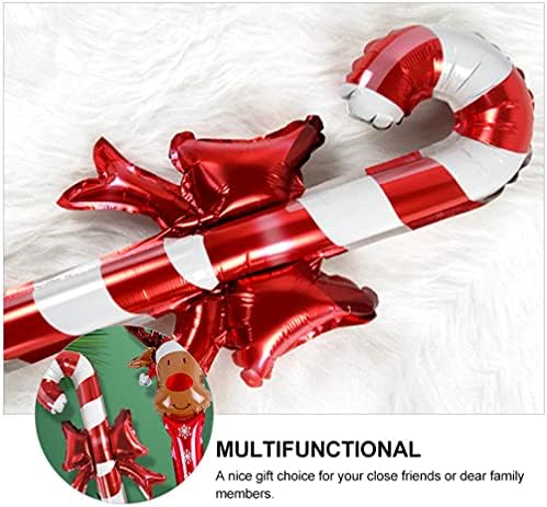 ABOOFAN 20db Karácsonyi cukorbot Dekoráció Felfújható nyalókát Stick Candy Lufi Masni Dekoráció Karácsonyi Party kellék