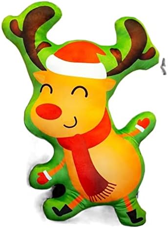 JrenBox Plüss Játékok Mikulás Babák Játék karácsonyfa Párna Belső Ajándék (Szín : Rénszarvas, Méret : 40cm)