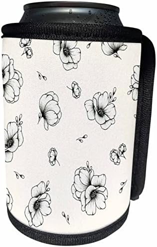3dRose Nyomtatott Fekete-Fehér Virág - Lehet Hűvösebb Üveg Wrap (cc-361341-1)
