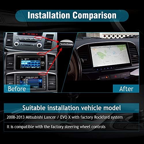 SYGAV Android 10 Autó Sztereó számára 2008-2013 Mitsubishi Lancer EVO X Carplay OEM Rockford Fosgate AMP Rádió GPS Navigációs fejegység