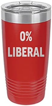 Vicces, Szarkasztikus Figyelmeztető 0% - Os Liberális 20 Uncia Nagy Rozsdamentes Acél Utazási Dobon Bögre, Csésze Ajándék Konzervatív Vagy