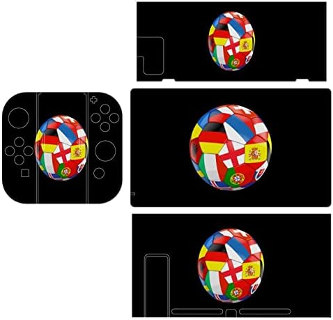 Foci, Futball Európa Zászló Matricák Védőfólia Matrica Személyre szabott Teljes Wrap Matrica Kompatibilis a Nintendo Kapcsoló