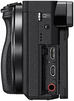 Sony Alpha a6300 ILCE6300M/B 24.2 MP tükör nélküli Digitális Fényképezőgép F3.5-5.6 OSS Zoom Objektív, E 18-135mm, Fekete