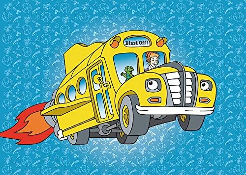 A Varázslatos iskolabusz Fotózás Hátterekkel 5x3ft Boldog Szülinapot Sárga Varázslatos iskolabusz Hátteret, Gyerekeknek, Születésnapi