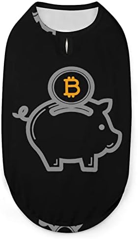 A Bitcoin Piggy Bank Háziállatok Mellény Kutya Tartály Tetején Aranyos Kisállat Ruha Ujjatlan T-Shirt a Kiskutya, Macska, XL