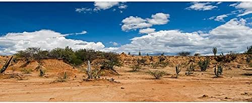 AWERT 30x18 cm Terrárium Háttér a Kék Eget Felhő Joshua Fák Hatalmas Kaktuszt Oázis Góbi Hüllő Élőhely Háttér Vinil