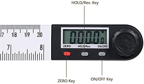 UOEIDOSB 0-200mm Multifunkcionális Digitális LCD Kijelző Szögét Uralkodó 360° - Os Elektronikus Goniométer Szögmérő Mérési Eszköz